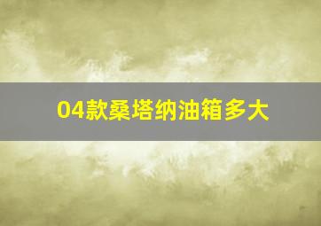 04款桑塔纳油箱多大