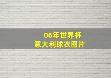 06年世界杯意大利球衣图片