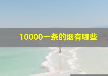 10000一条的烟有哪些