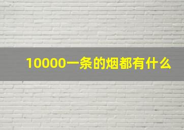 10000一条的烟都有什么