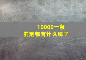 10000一条的烟都有什么牌子