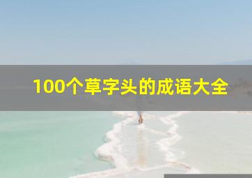 100个草字头的成语大全