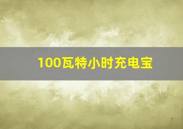 100瓦特小时充电宝