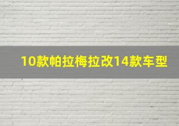 10款帕拉梅拉改14款车型