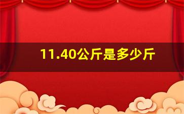 11.40公斤是多少斤