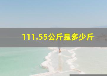 111.55公斤是多少斤