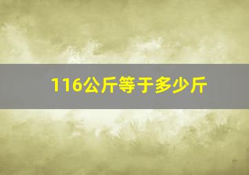 116公斤等于多少斤