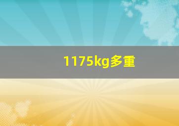 1175kg多重