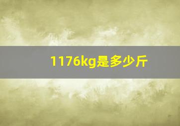 1176kg是多少斤