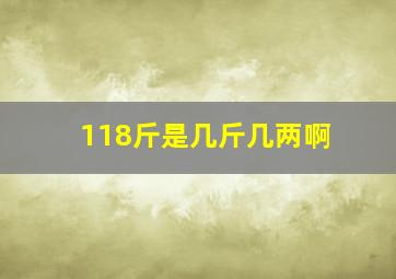 118斤是几斤几两啊