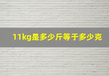 11kg是多少斤等于多少克