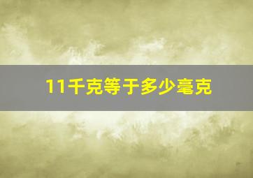 11千克等于多少毫克