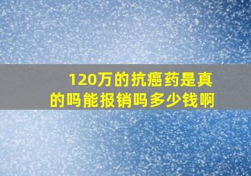 120万的抗癌药是真的吗能报销吗多少钱啊