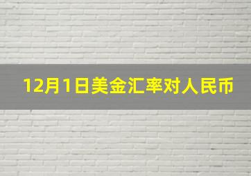 12月1日美金汇率对人民币