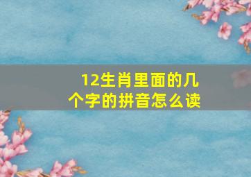 12生肖里面的几个字的拼音怎么读