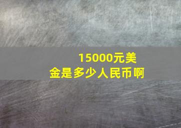 15000元美金是多少人民币啊