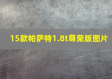 15款帕萨特1.8t尊荣版图片