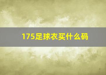 175足球衣买什么码