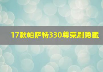 17款帕萨特330尊荣刷隐藏