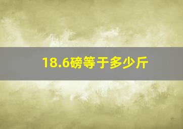 18.6磅等于多少斤