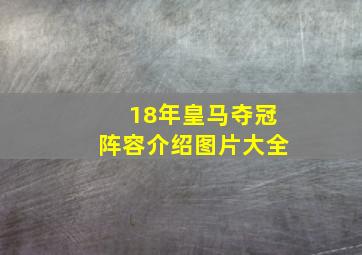 18年皇马夺冠阵容介绍图片大全