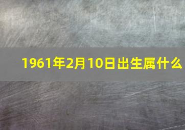 1961年2月10日出生属什么