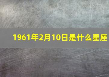 1961年2月10日是什么星座