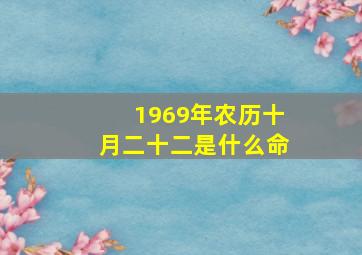 1969年农历十月二十二是什么命