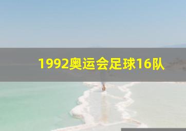 1992奥运会足球16队