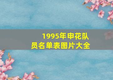 1995年申花队员名单表图片大全