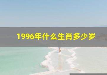 1996年什么生肖多少岁