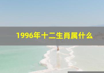 1996年十二生肖属什么