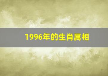 1996年的生肖属相