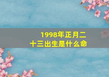 1998年正月二十三出生是什么命