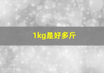 1kg是好多斤