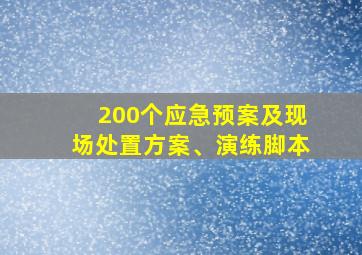 200个应急预案及现场处置方案、演练脚本