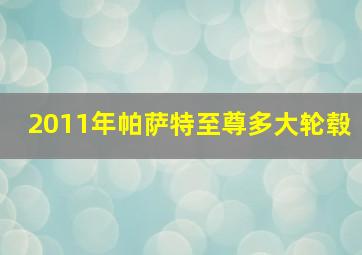 2011年帕萨特至尊多大轮毂