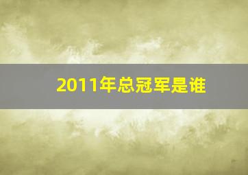 2011年总冠军是谁