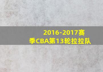 2016-2017赛季CBA第13轮拉拉队