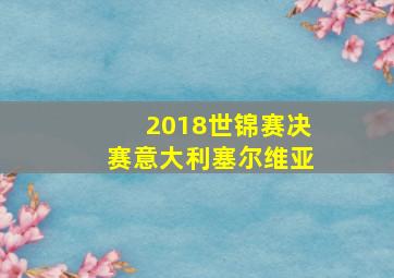 2018世锦赛决赛意大利塞尔维亚