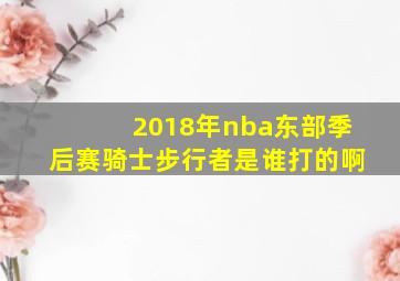 2018年nba东部季后赛骑士步行者是谁打的啊