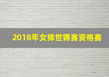 2018年女排世锦赛资格赛