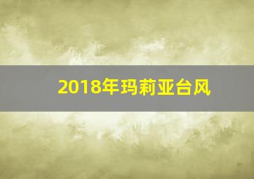 2018年玛莉亚台风