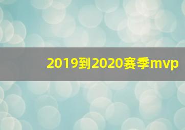 2019到2020赛季mvp