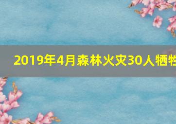 2019年4月森林火灾30人牺牲