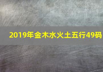 2019年金木水火土五行49码