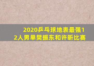 2020乒乓球地表最强12人男单樊振东和许昕比赛