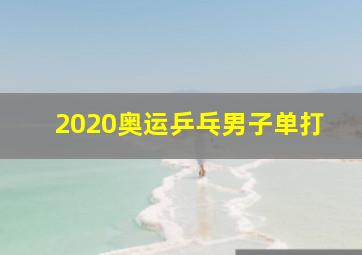 2020奥运乒乓男子单打