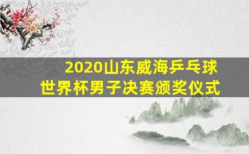 2020山东威海乒乓球世界杯男子决赛颁奖仪式