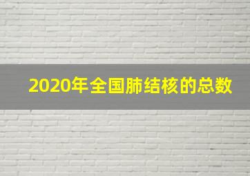 2020年全国肺结核的总数